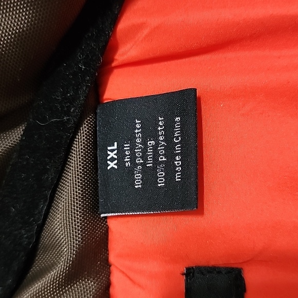 Men's Sean John Mens Brown Orange Print Puffer Vest Size XXL - Picture 7 of 9